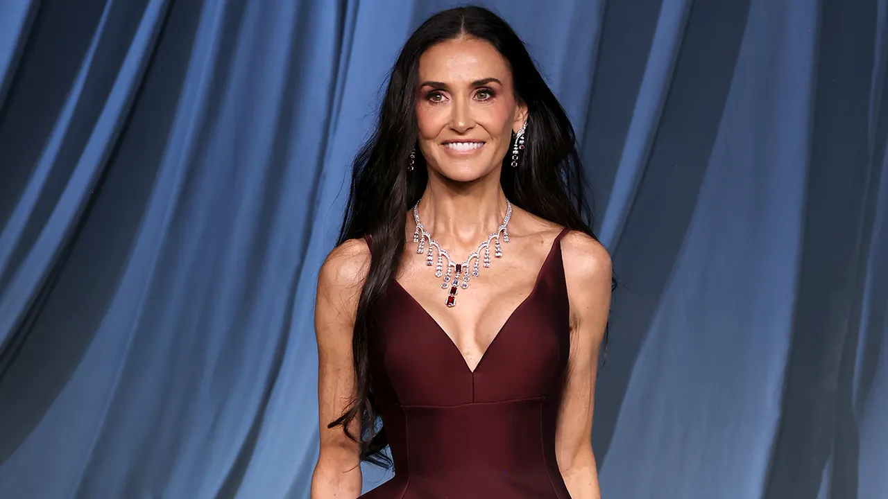 Demi Moore impresses in a see-through black Gucci jumpsuit at the 'Landman' premiere