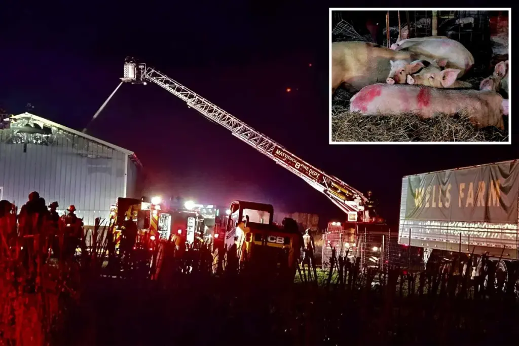 Destructive fire engulfs historic Long Island farm