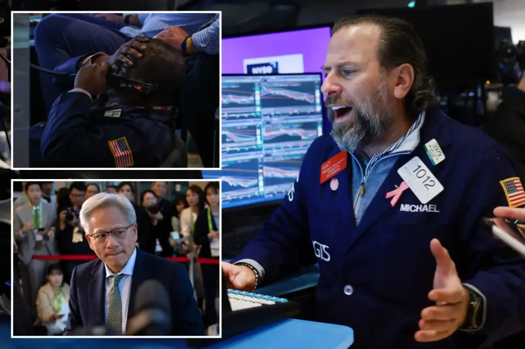 Dow's 700-point rise erased in a wild trading day as Nvidia surge loses momentum