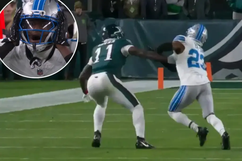 Eagles narrowly defeat Lions following a disputed pass interference decision