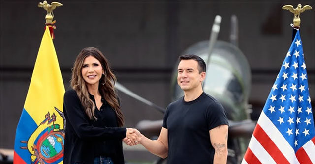 Ecuador's President Promises to Tackle Drug Trafficking in Meeting with Kristi Noem