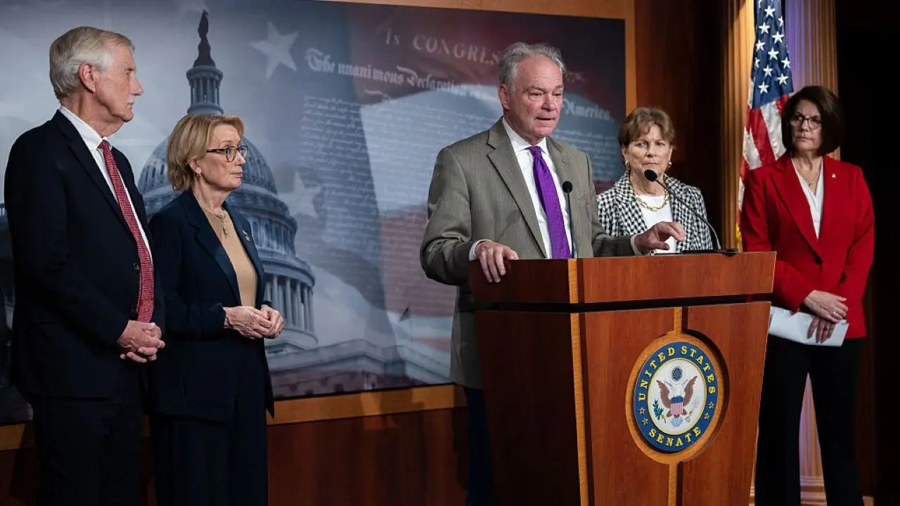 Eight Senate Democrats diverge from the party to resolve government shutdown