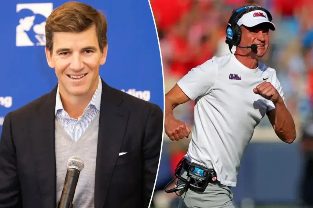 Eli Manning enters the Lane Kiffin situation with a playful coaching message.