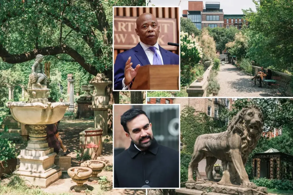 Eric Adams makes a final effort to protect Elizabeth Street Garden from Zohran Mamdani's eviction plans.