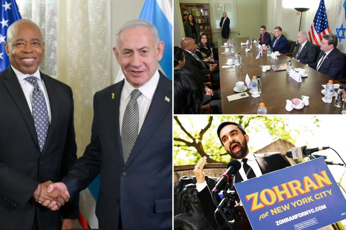 Eric Adams visits Netanyahu on a taxpayer-funded trip to Israel while criticizing Mayor-elect Zohran Mamdani.