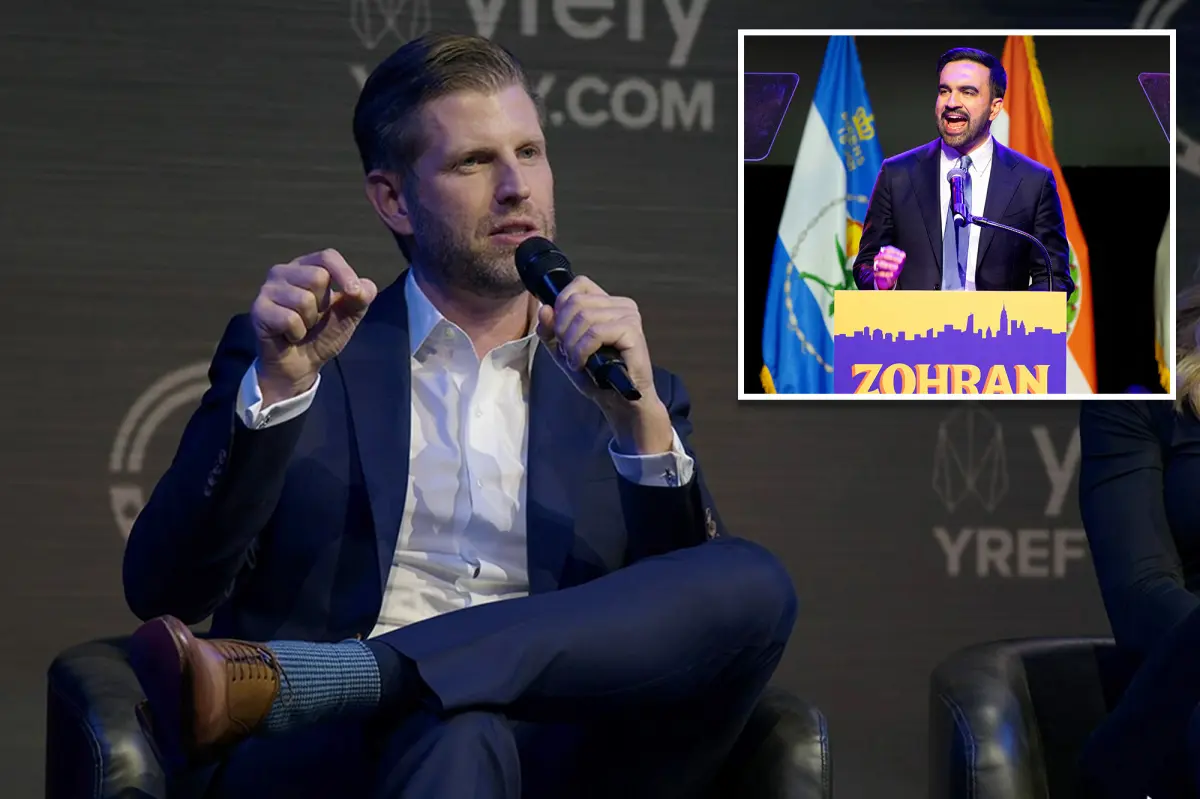 Eric Trump labels Zohran Mamdani as 'crazy' and asserts 'we must not let' socialism take over the nation at a Turning Point USA event.