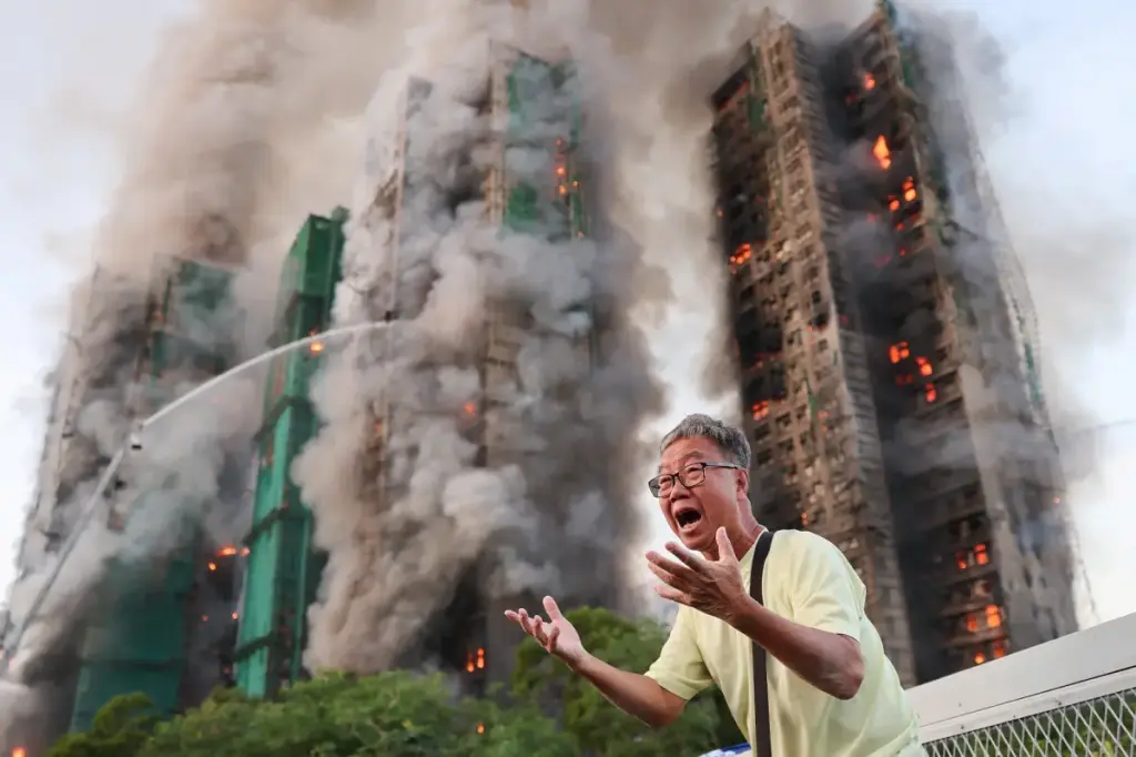 Fire in Hong Kong claims four lives as it spreads through several high-rise buildings in Tai Po
