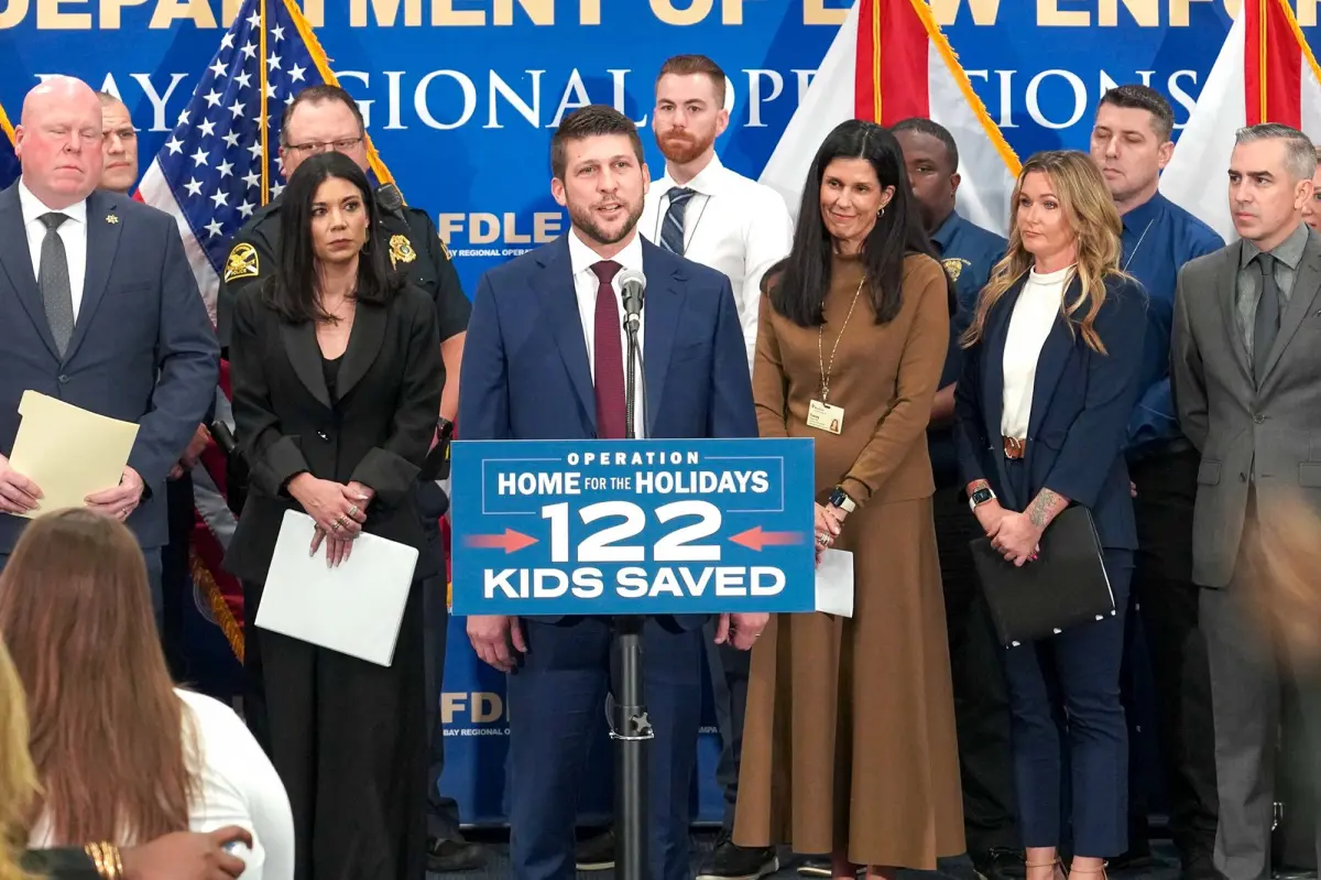 Florida's 'Operation Home for the Holidays' finds 122 missing children and results in six arrests