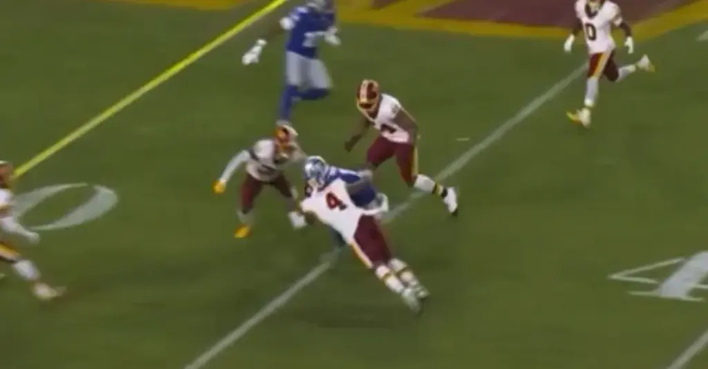 Frankie Luvu is the first player to be suspended for a hip drop tackle.