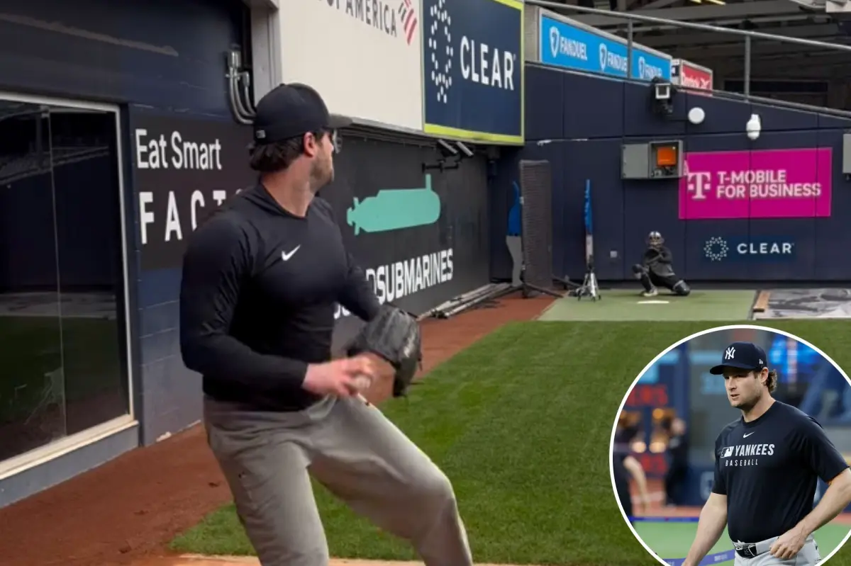 Gerrit Cole of the Yankees resumes pitching off the mound in encouraging progress of Tommy John recovery