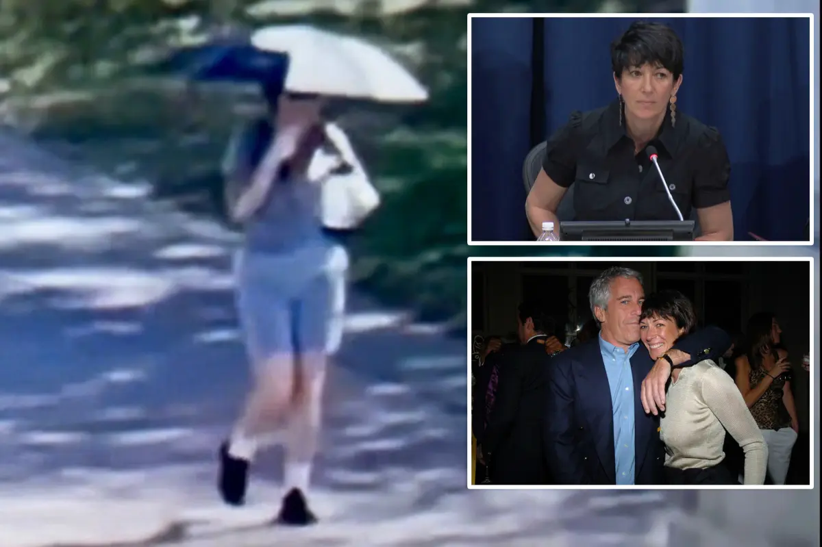 Ghislaine Maxwell captured on video unusually holding an umbrella on a sunny day at a Texas prison.