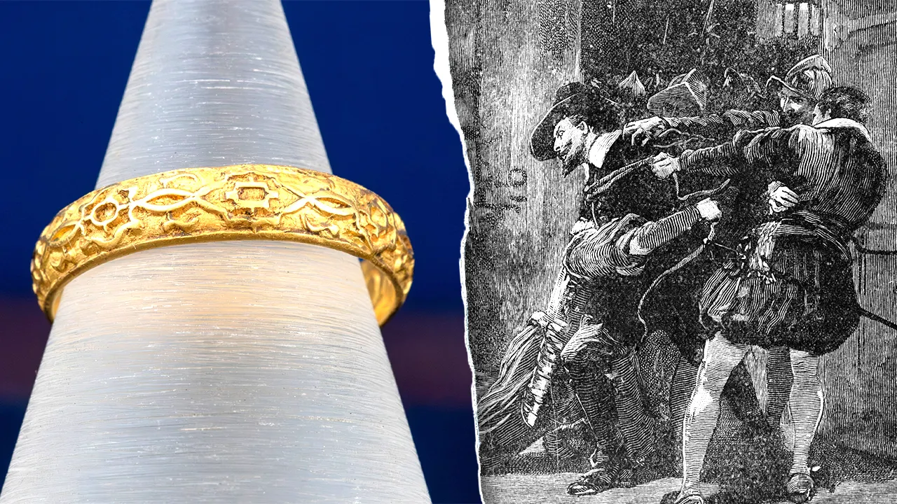 Gold ring connected to the Gunpowder Plot discovered by a detectorist will be auctioned.