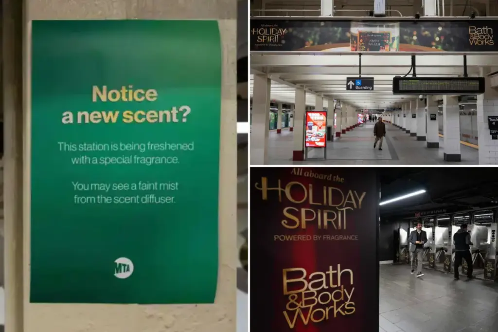 Grand Central station collaborates with Bath & Body Works to achieve a festive scent.