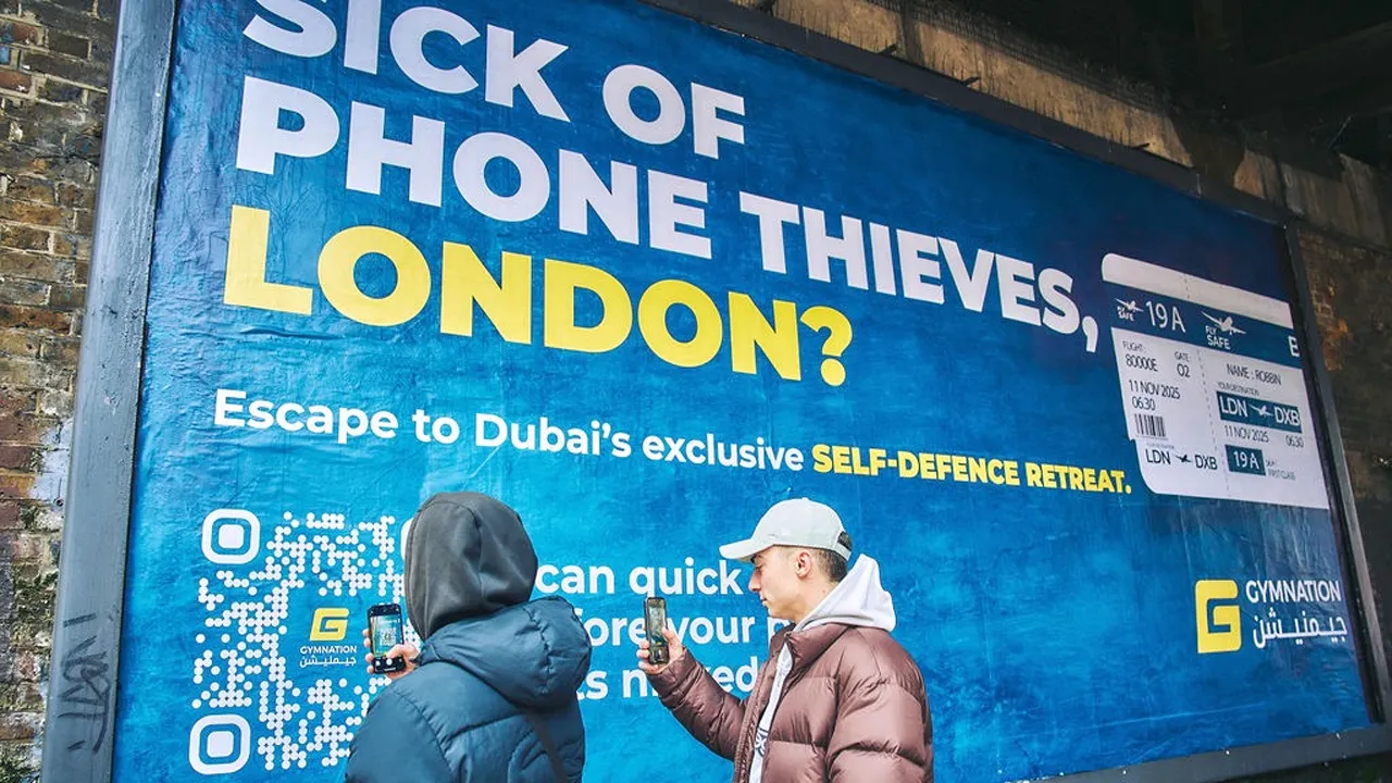Gym's contentious phone theft ads in London ignite discussion online