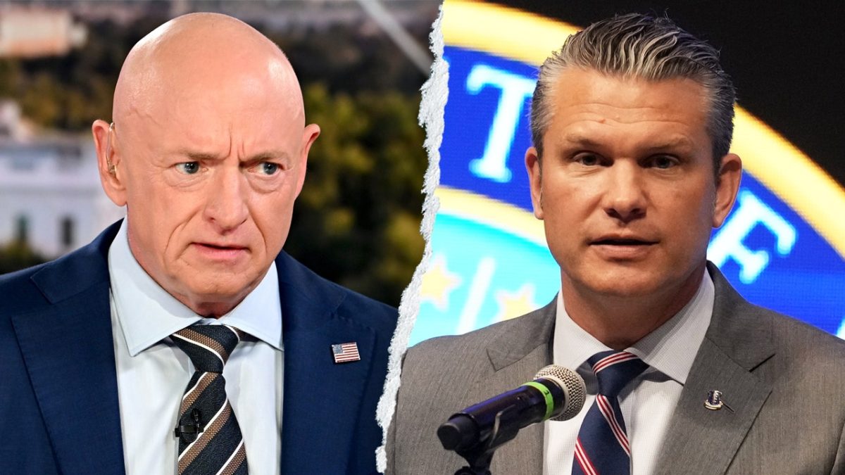 Hegseth tells Senator Mark Kelly 'you aren't even wearing your uniform properly'