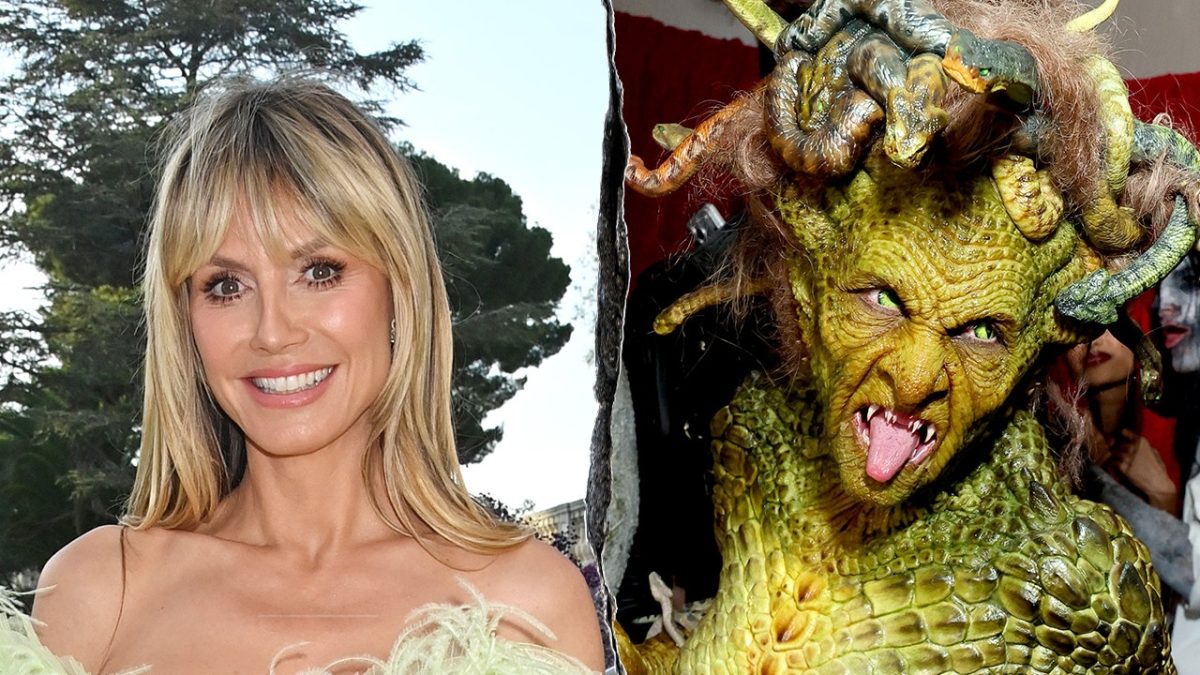 Heidi Klum's intricate Medusa costume shines at the Halloween party