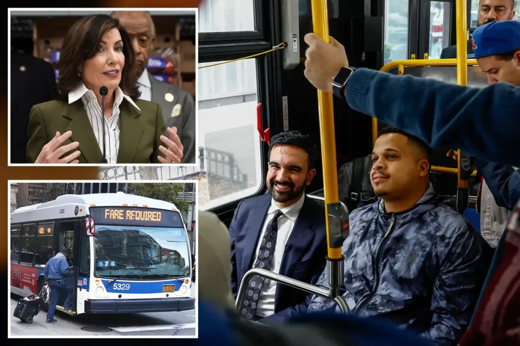 Hochul puts a stop to Zohran Mamdani's free bus plan for NYC
