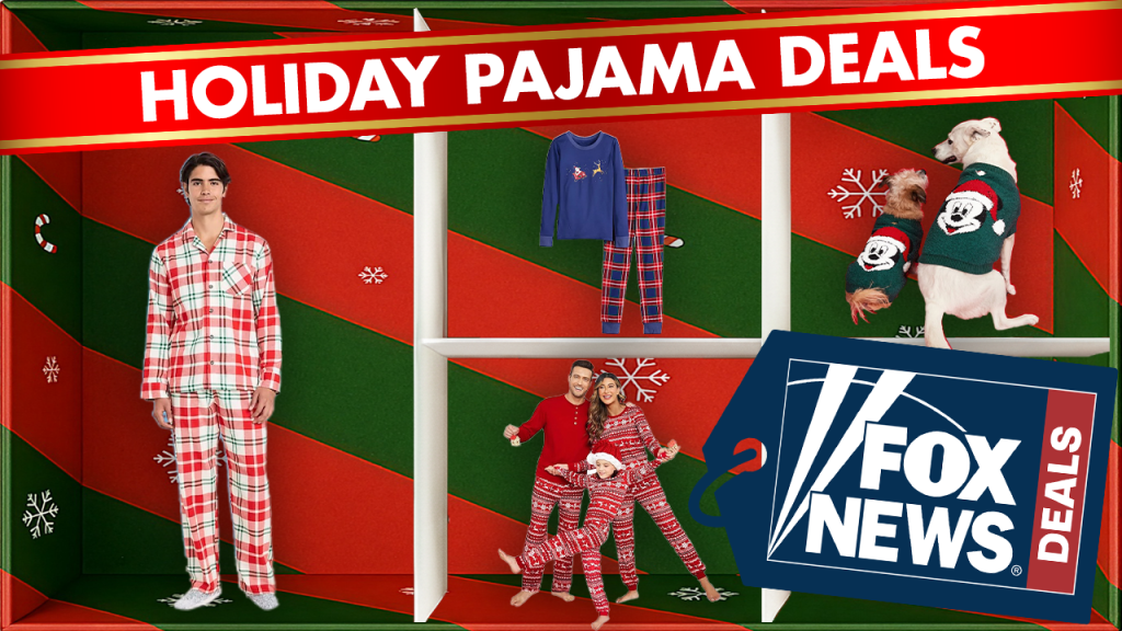 Holiday family pajamas are discounted by as much as 44% at various stores for Black Friday.