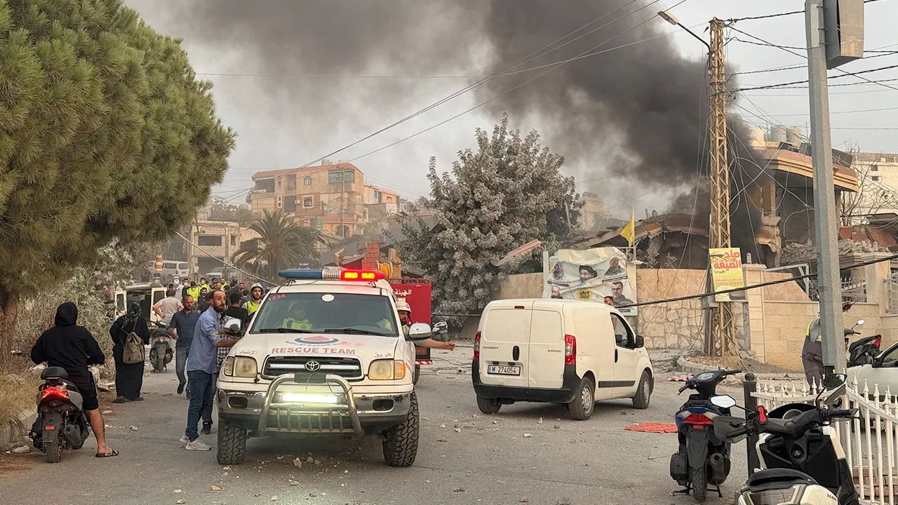 Israel targets Hezbollah military positions in southern Lebanon.