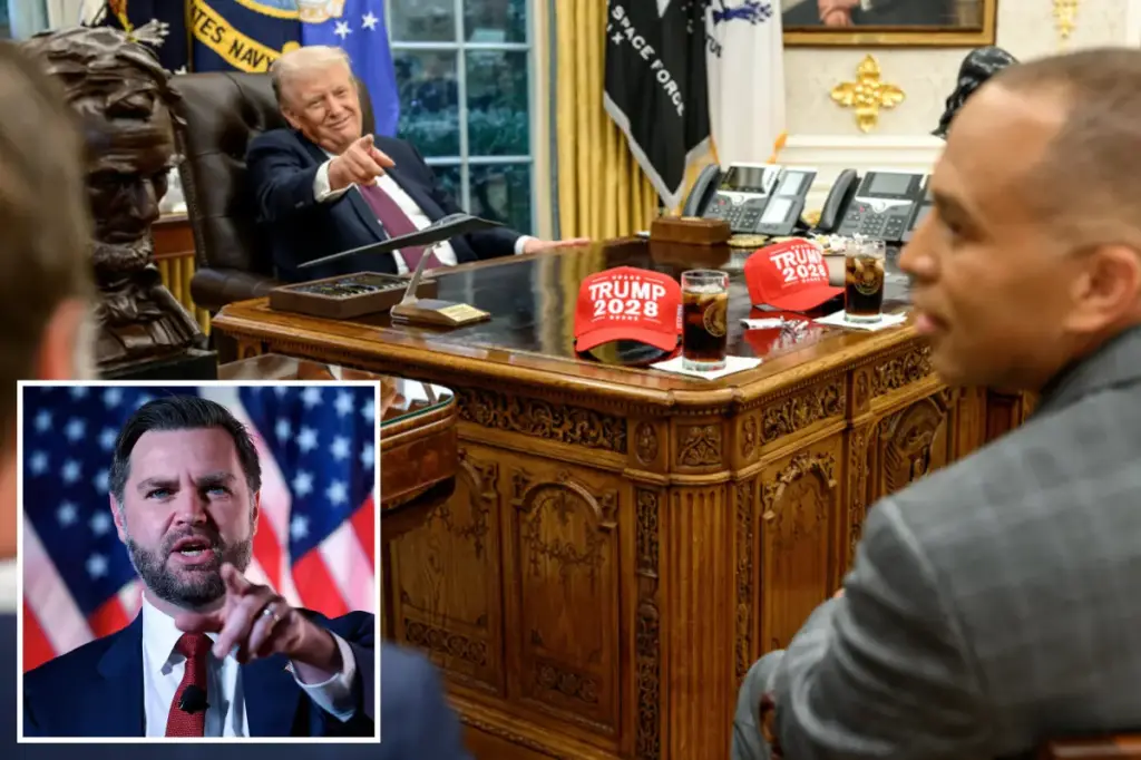JD Vance shares the background of the viral images of Chuck Schumer and Hakeem Jeffries at the White House meeting.