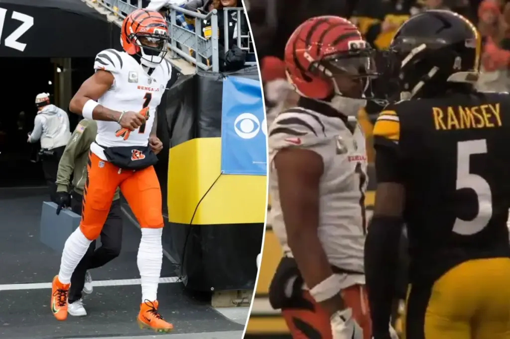 Ja'Marr Chase of the Bengals suspended for spitting at Jalen Ramsey during NFL altercation