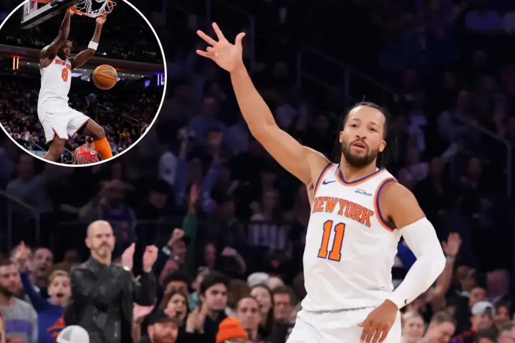 Jalen Brunson addresses initial worries about the Knicks with a victory against the Bulls