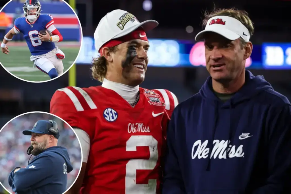 Jaxson Dart's father shares Lane Kiffin's personal response to the Giants coaching chatter.
