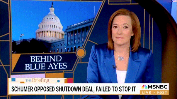 Jen Psaki questions 'what happened' to 'passionate' Schumer during government shutdown negotiations