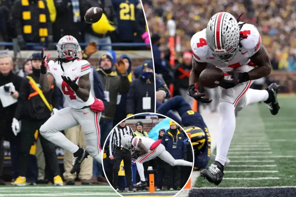 Jeremiah Smith's contentious touchdown for Ohio State against Michigan sparks social media backlash
