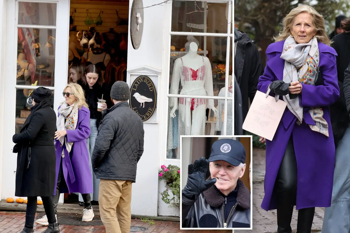 Jill Biden seen visiting a Nantucket lingerie store on Black Friday
