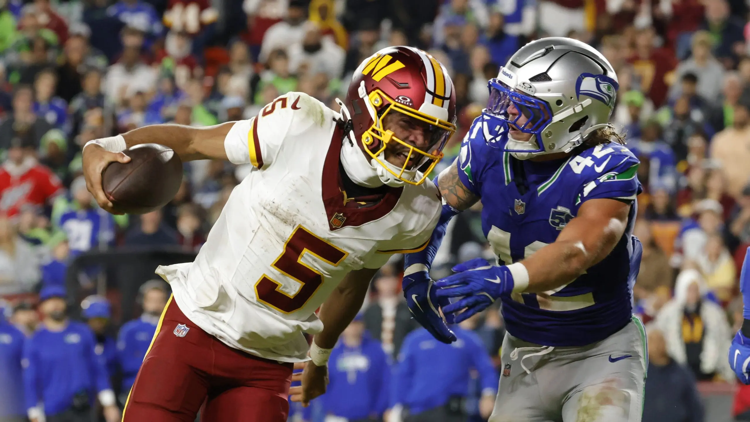 Joe Theismann advises Jayden Daniels to 'stay safe' following recent injury