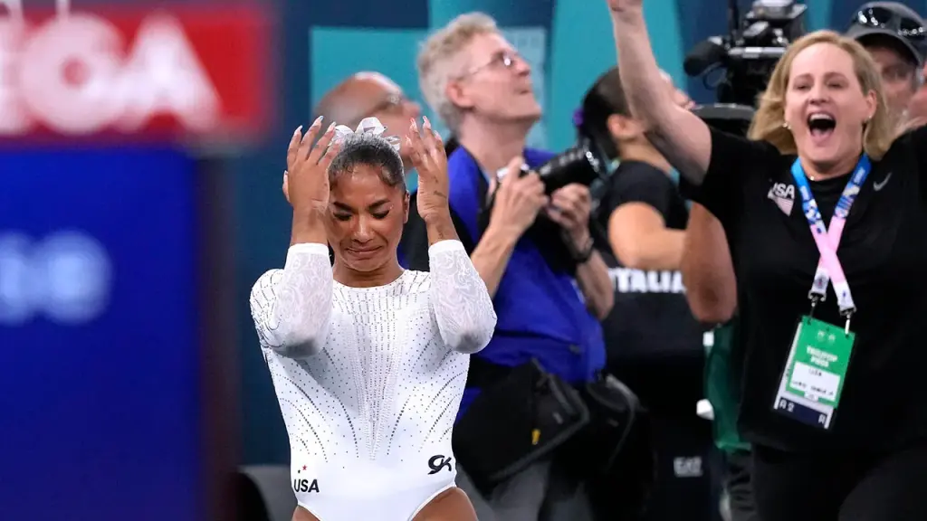 Jordan Chiles discusses racism's impact on Olympic bronze medal debate