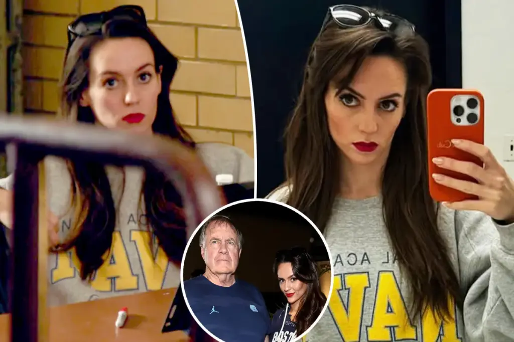 Jordon Hudson pokes fun at the troubled Bill Belichick interview with playful Halloween attire