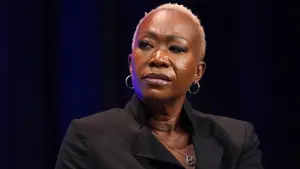 Joy Reid expresses concern about a man in a women's locker room.