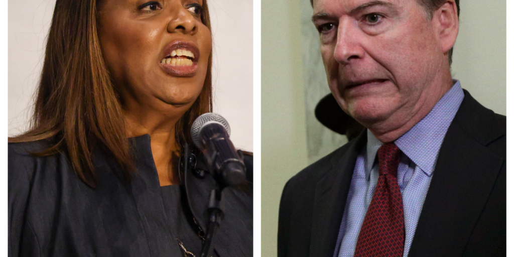 Judge dismisses charges against Trump opponents James Comey and Letitia James