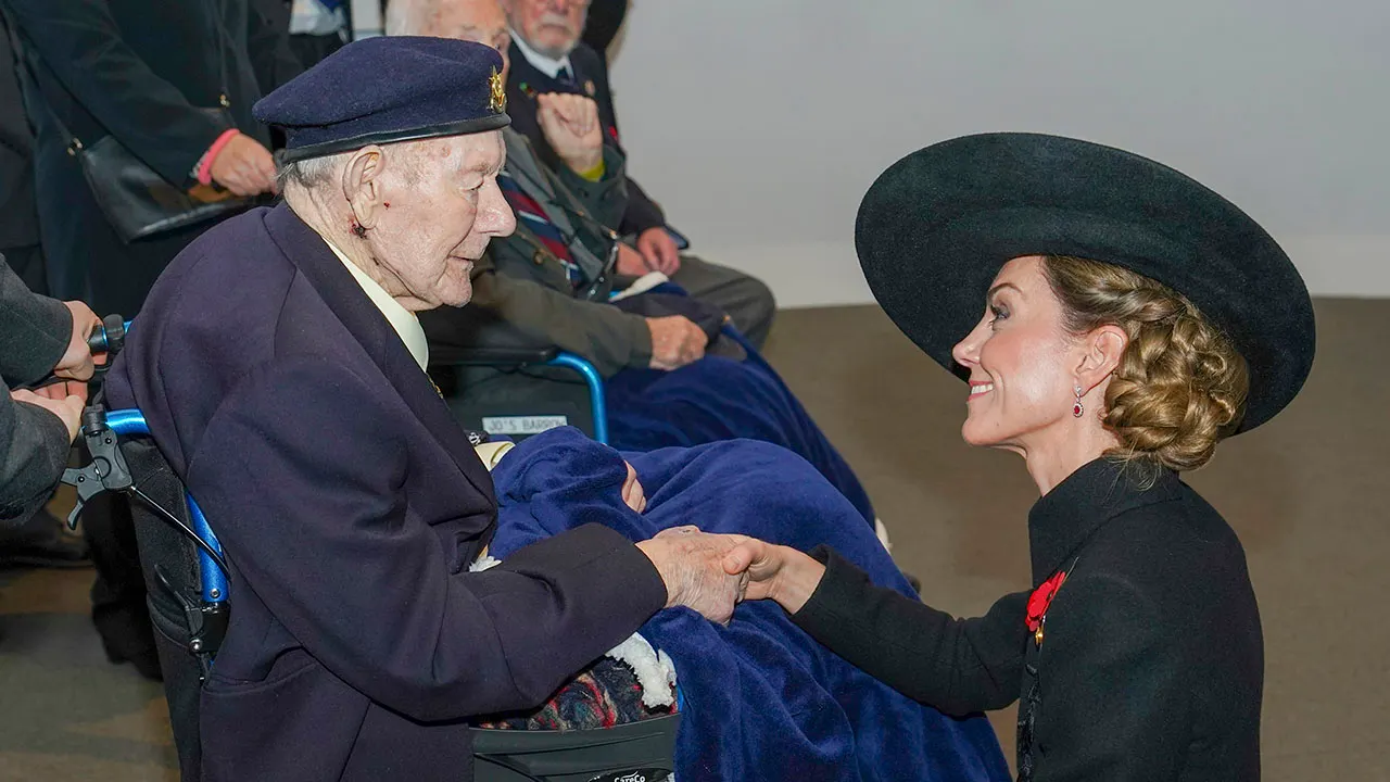 Kate Middleton encounters a 100-year-old World War II veteran who ran marathons in his sixties