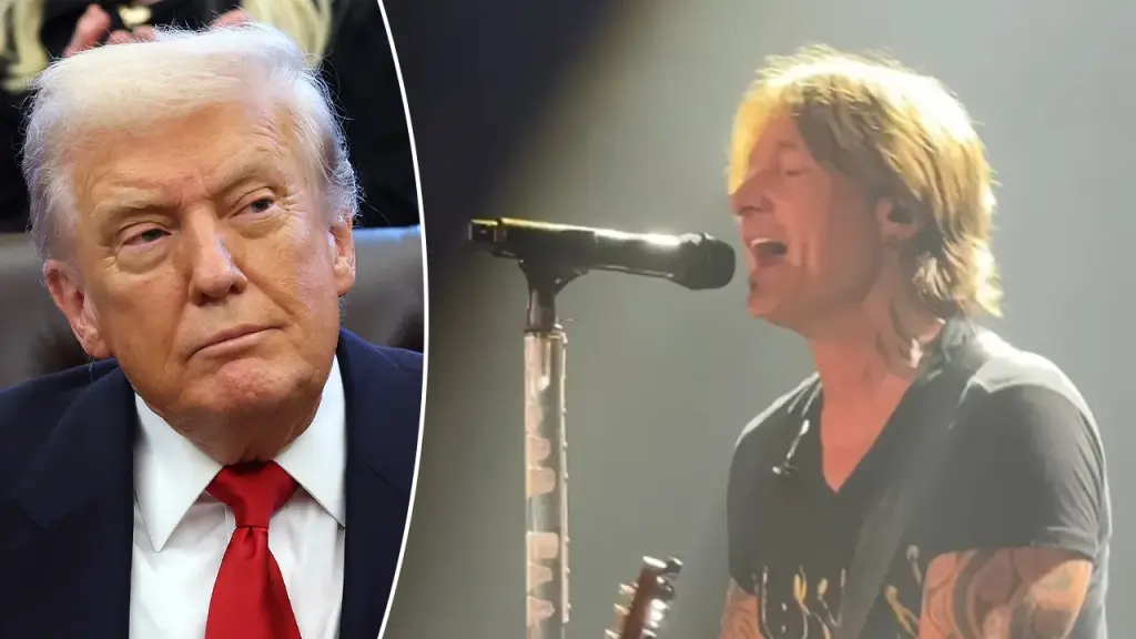 Keith Urban plays at an event in Mar-a-Lago with Trump present