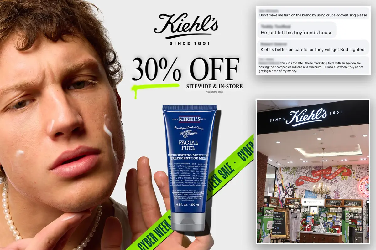 Kiehl's advertisement harshly criticized for 'suggestive' white cream on face