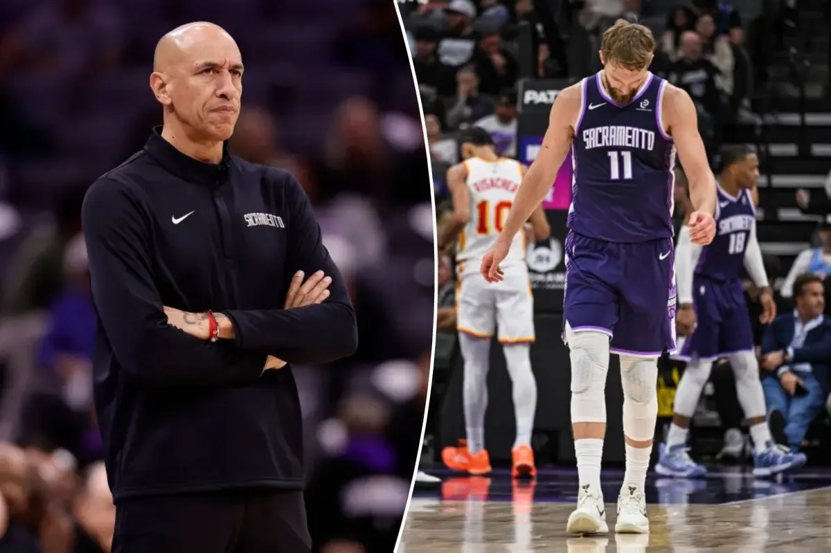 Kings coach Doug Christie harshly criticizes players in a profanity-filled rant following a heavy defeat