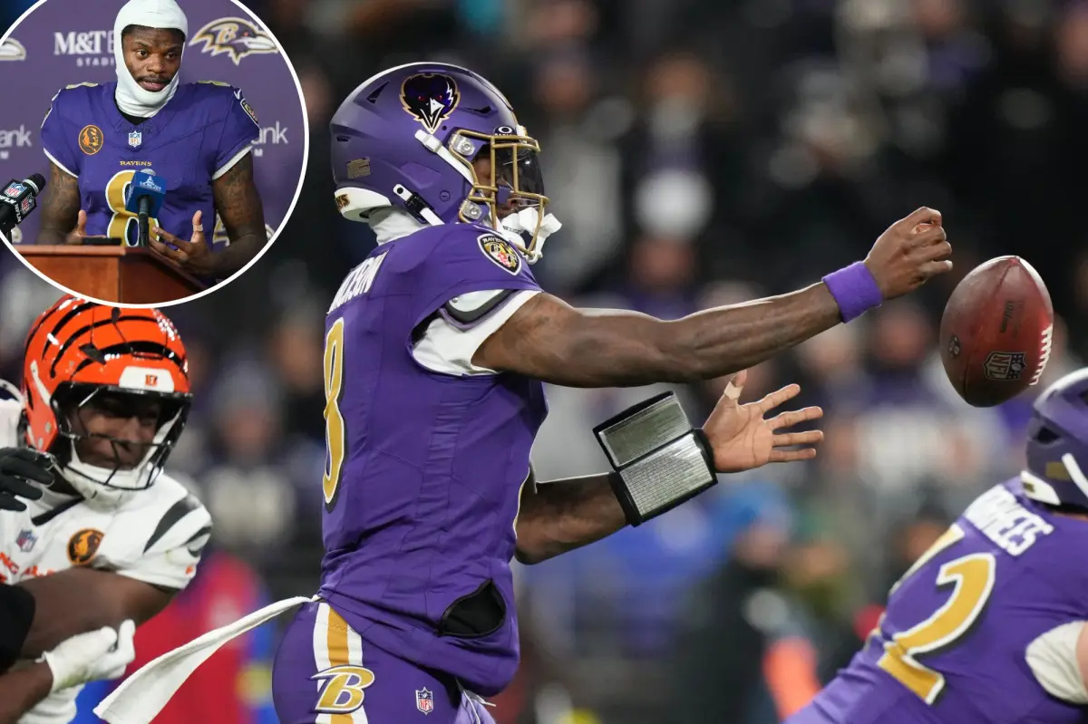Lamar Jackson frustrated as Ravens' season hangs in the balance.
