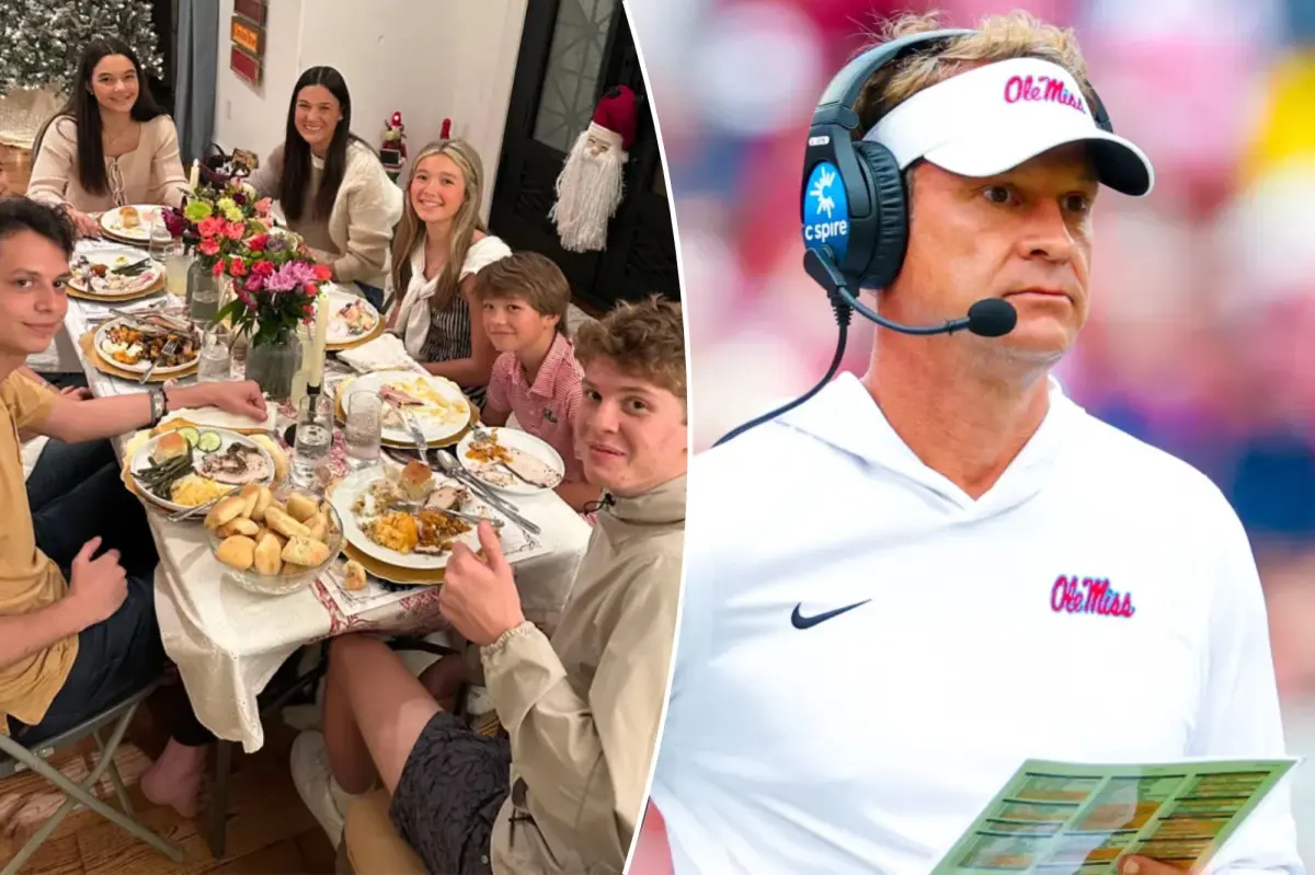 Lane Kiffin shares a glimpse of Thanksgiving while awaiting an Ole Miss decision