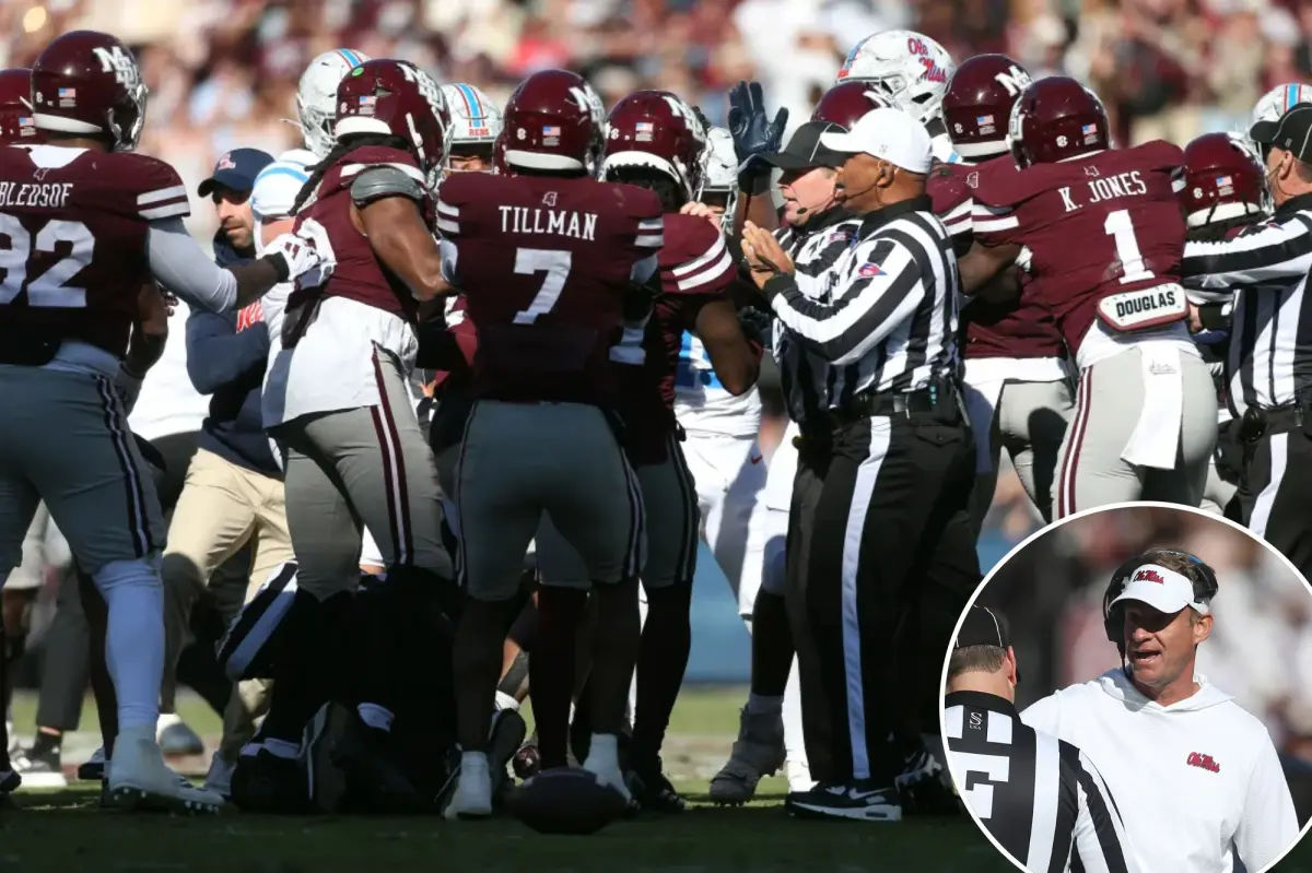 Lane Kiffin was enraged by the chaotic punch-filled scene in the Egg Bowl.