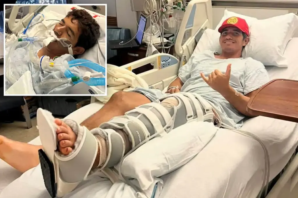 Lifeguard attacked by a tiger shark in Hawaii tells remarkable survival story following several surgeries.