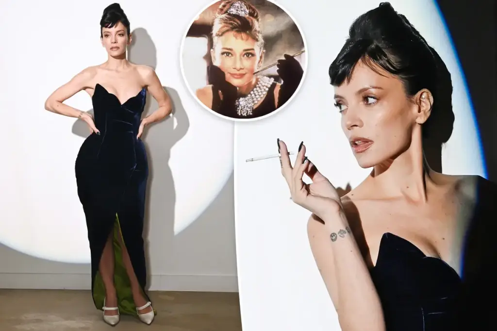 Lily Allen walks the 16Arlington fashion show while smoking a cigarette