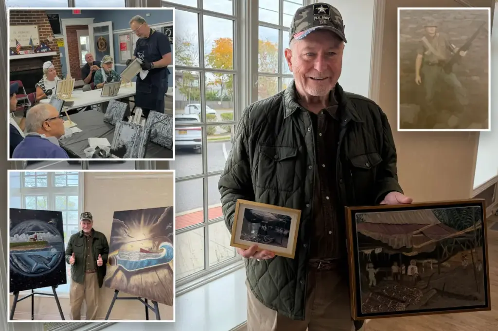 Long Island Vietnam veteran discovers peace through painting and shares it with soldiers battling PTSD.