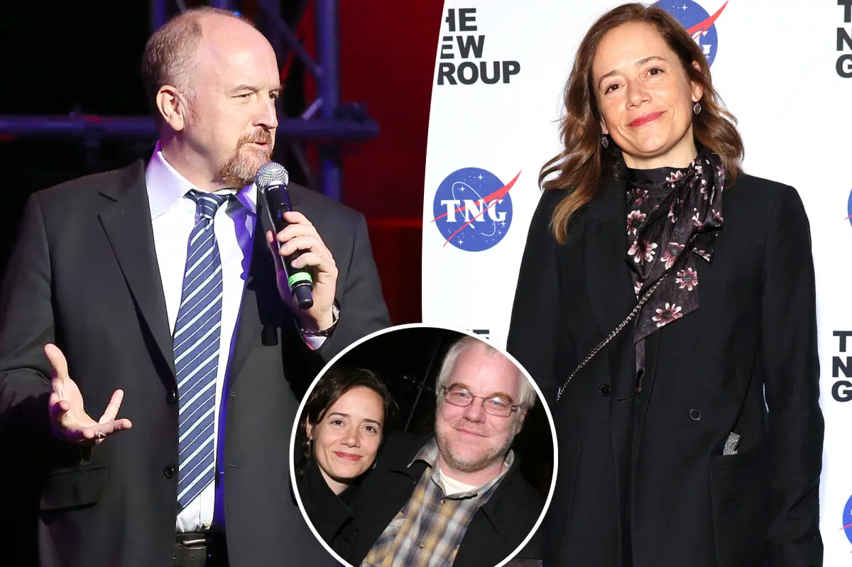 Louis C.K. seen kissing Philip Seymour Hoffman’s former partner