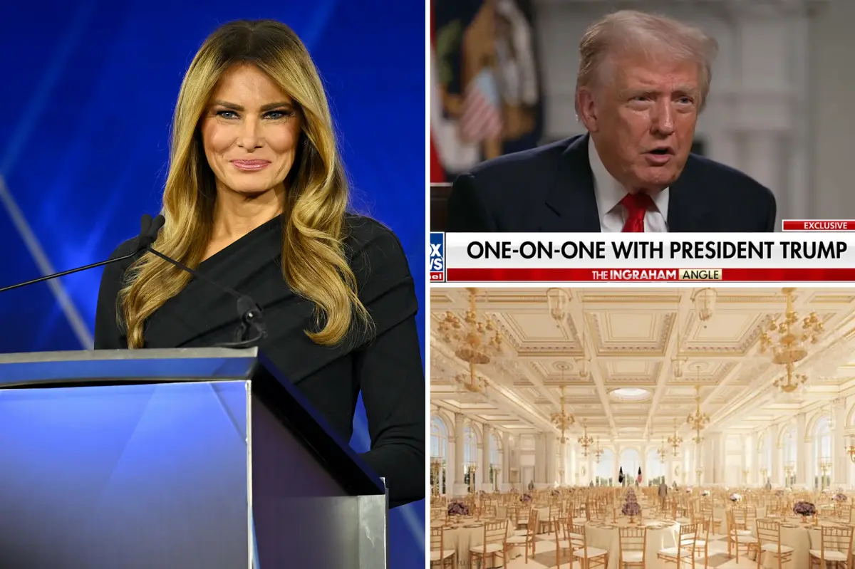 Melania is becoming fond of the grand ballroom, according to Trump.