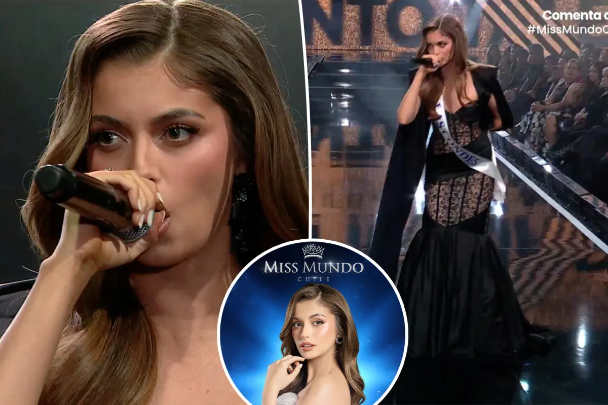 Miss World Chile Ignacia Fernandez sings a death metal song for the talent contest