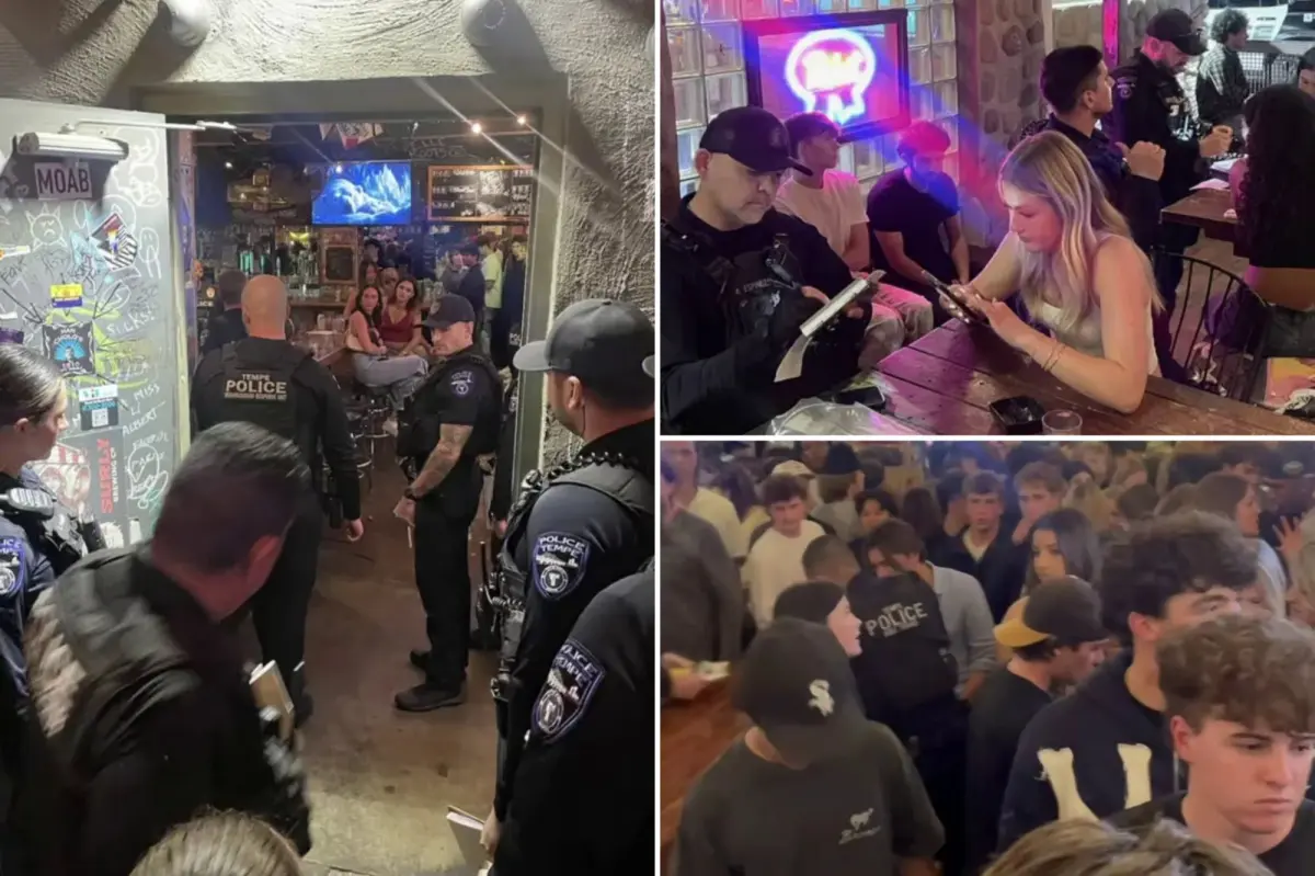 More than 200 minors taken into custody at an Arizona bar during a chaotic police operation.