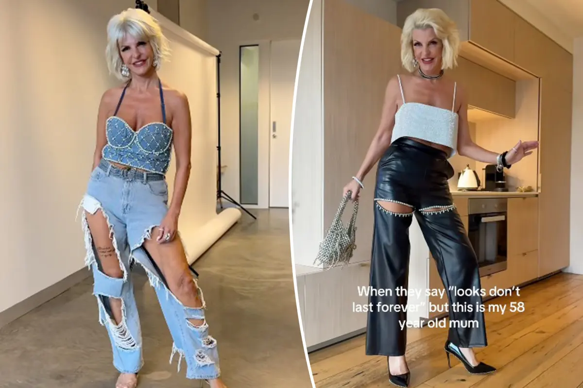 Mother gains attention on TikTok for her daring outfits, ignoring critics telling her to 'dress her age'